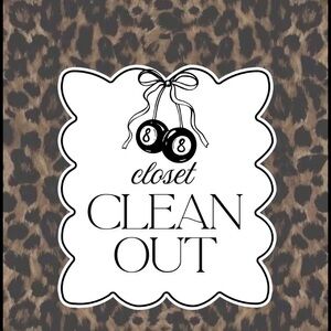 Closet Clean Out Logo Print - Leopard Background